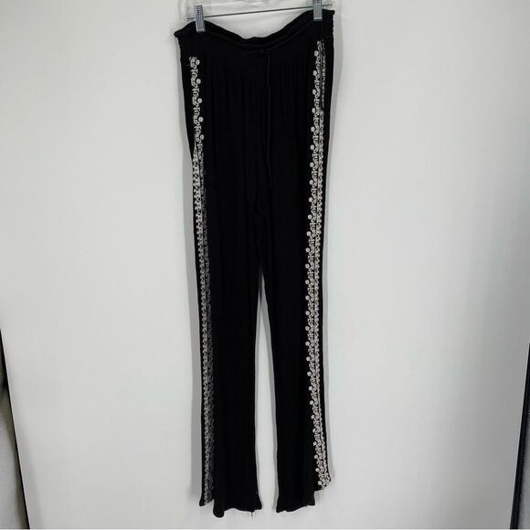 Mudd Women’s Pull On Elastic Waist Dark Brown Palazzo Pants size XL - Picture 1 of 4